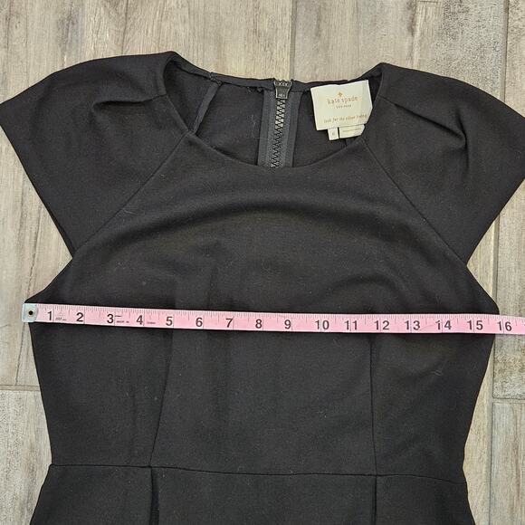 Kate Spade New York Ivie Pleated Stretch Sheath Dress Women’s 6 Black LBD - Picture 5 of 13